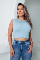 Blusa Tricot Regata Rem Breeze Feminina Revanche Autana AZUL