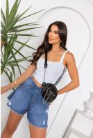 Regata Cropped Tricot Listras Feminina Revanche Guanta AZUL BEBE