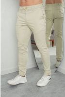 Calça Sarja Com Bolso Embutido Masculina Revanche Pernes AREIA