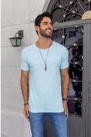 Camiseta Masculina Revanche Leandre AZUL CLARO