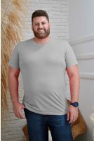 Camiseta Bordada Plus Size Masculina Revanche Medina CINZA CLARO