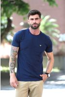 Camiseta Básica Com Plaquinha Masculino Revanche Nilópolis AZUL MARINHO