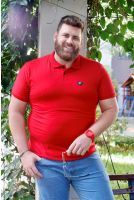 Camiseta Polo Com Plaquinha Plus Size Masculina Revanche Cornago BORDO