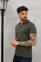 Camiseta Polo Com Zíper Masculino Revanche Friburgo VERDE MUSGO