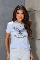 Camiseta Tinturada Bright Eagle Faminina Revanche Zaragoza AZUL BEBE