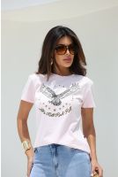 Camiseta Tinturada Bright Eagle Faminina Revanche Zaragoza ROSA BEBE
