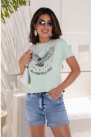 Camiseta Tinturada Bright Eagle Faminina Revanche Zaragoza VERDE BEBE