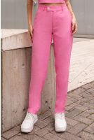Calça Alfaiataria Cós Com Recorte Feminino Revanche Nuremberga ROSA CHICLETE