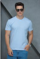 Camiseta Basica Manga Curta Masculino Revanche Foggiano AZUL BEBE