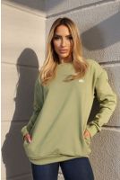 Blusa de Moletom Felpado e Bordado Feminina Revanche Anyama VERDE JALAPENO