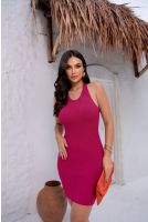 Vestido De Tricot Com Decote Nas Costas Feminino Revanche Kaarina PINK ESCURO