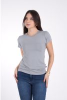 Blusa Baby Look Basica Feminina Revanche Fiji CINZA