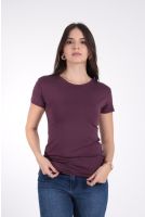 Blusa Baby Look Basica Feminina Revanche Fiji VINHO