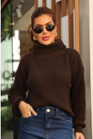 Blusa Tricot Cacharrel Feminina Revanche Izabelly MARROM TERRA