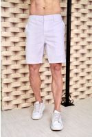 Bermuda Jeans Com Bolso Embutido Masculina Revanche Bomet BRANCO