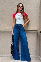 Blusa Cropped Raglan Feminina Revanche Glarus OFF WHITE - VERMELHO ESCARLATE