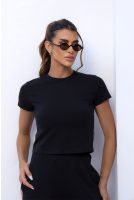 Blusa Moletom Gola Careca Feminina Revanche Amalfi PRETO