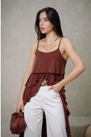 Blusa Boho Feminina Revanche Rocha  MARROM ESCURO