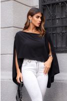 Blusa Ampla Manga Flutuante Feminina Revanche Laranda PRETO