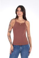 Blusa Alcinha Cavada Plaquinha Revanche - BL.FEM.00138 Marrom