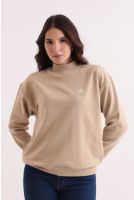 Blusa De Moletom Bordada Feminino Revanche Comores BEGE