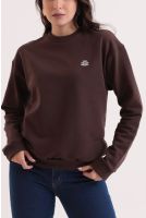 Blusa De Moletom Bordada Feminino Revanche Comores MARROM ESCURO