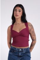 Blusa Feminina Cavada Com Decote Transpassado Revanche-BL.FEM.00259 VINHO