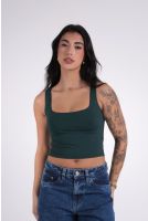 Blusa Feminina Regata Cavada Cropped Revanche Lima VERDE ESCURO