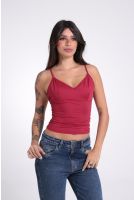 Blusa Feminina de Alcinha com Recorte Revanche-BL.FEM.00268 CEREJA