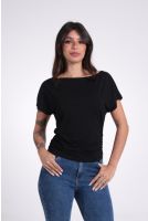 Blusa Feminina Ampla com Franzido nas Laterais Revanche Oslo PRETO