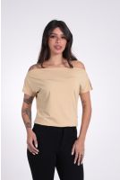 Blusa Feminina Ampla Ombro a Ombro Revanche-BL.FEM.00280 AREIA