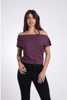 Blusa Feminina Ampla Ombro a Ombro Revanche-BL.FEM.00280 VINHO