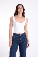 Blusa Regata Feminina Decote V Suplex Revanche-BL.FEM.00287 BRANCO