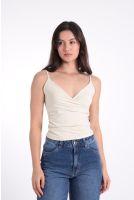 Blusa Feminina Alcinha Com Transpasse Revanche-BL.FEM.00288 CREME
