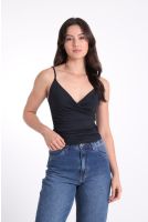 Blusa Feminina Alcinha Com Transpasse Revanche-BL.FEM.00288 PRETO