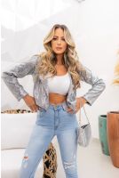 Blazer De Paetes Feminino Revanche Bogerud PRATA