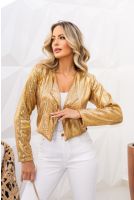 Blazer De Paetes Feminino Revanche Bogerud DOURADO