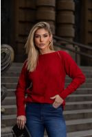 Blusa Decote Canoa e Texturada Feminina Revanche Luziânia BORDO