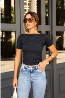 Blusa Com Costas Aberta Feminina Revanche Fórmias PRETO