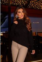 Blusa De Tricot Cacharel Manga Longa Feminina Revanche Fercal PRETO