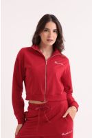 Blusa Moletinho Bordada Gola Alta Feminino Revanche Abissínia BORDO