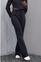 Calça Flare Molecotton Com Friso Feminino Revanche Tíndaris PRETO