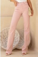 Calça Jeans Flare Sarja Barra Normal Feminina Revanche Petinesca ROSE
