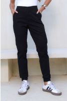 Calça Jogger Sarja Bolso Faca Comfy Feminino Revanche Brampton PRETO