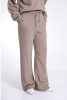 Calça Wide Leg De Tricot Feminino Revanche Sisak CÁQUI