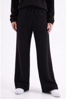 Calça Wide Leg De Tricot Feminino Revanche Sisak PRETO