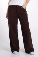 Calça Wide Leg Color Plus Feminina Revanche Maroa MARROM ESCURO