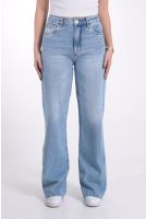 Calça Jeans Wide Leg Com Abertura Feminina Revanche Stella UNICA
