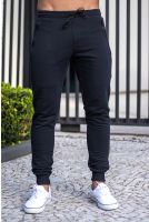 Calça Moletom Com Cós Bordado Masculina Revanche Randi PRETO