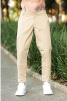 Calça Reta Sarja Com Bolso Embutido  Masculina Revanche Pirenópolis CÁQUI